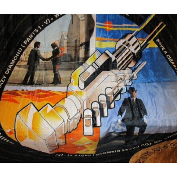 New Record Label Pink Floyd Plush Throw Gift Blanket Album Wish You Were Here - Picture 3 of 4